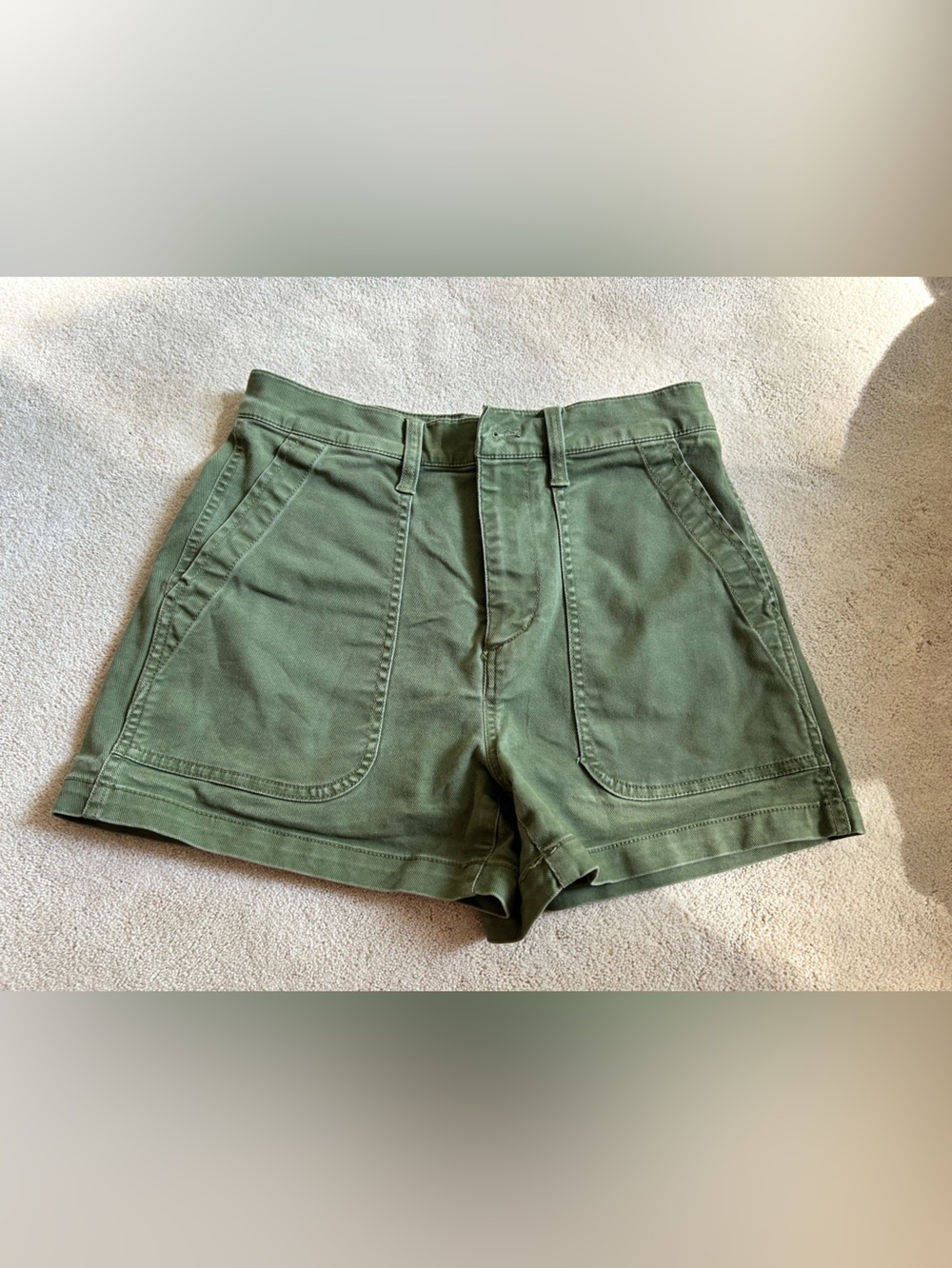 Madewell Women's Olive Green Utility Shorts 26